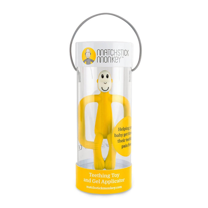 Monkey Teething Toy and Gel Applicator - Yellow