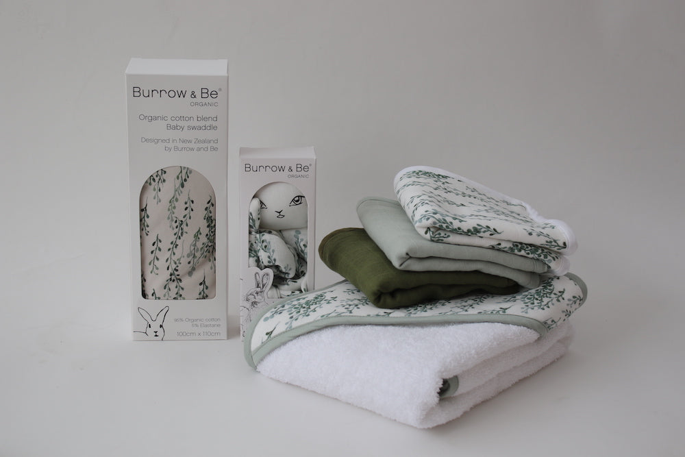 Burrow & Bw string of pearls wash cloth set available from www.thecollectivenz.com