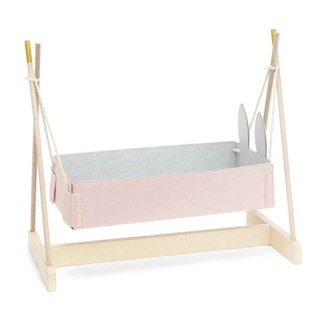 Skrallen felt rocking dolls cradle available from www.thecollectivenz.com