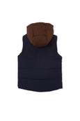 Milky panel hooded puffer vest available from www.thecollectivenz.com