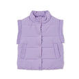 Milky lilac puffer vest available from www.thecollectivenz.com