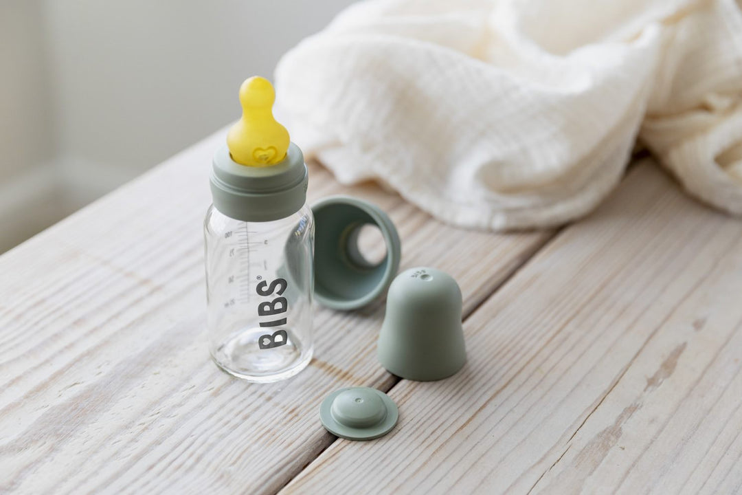 Bibs glass baby bottle available from www.thecollectivenz.com