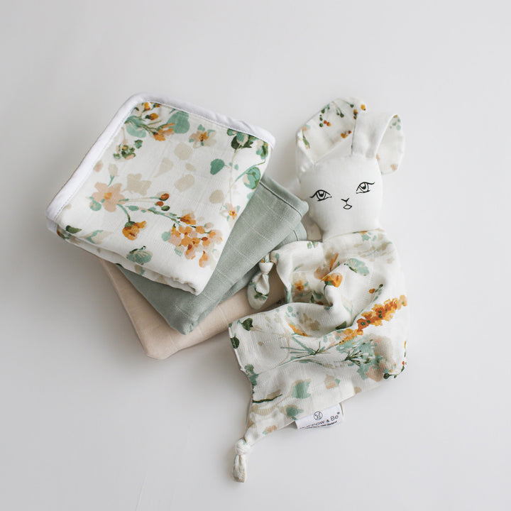 Burrow & Be spring melody wash cloth set available from www.thecollectivenz.com
