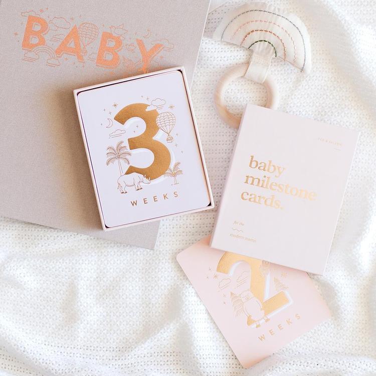 Baby Milestone Cards - Pink