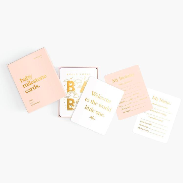 Baby Milestone Cards - Pink