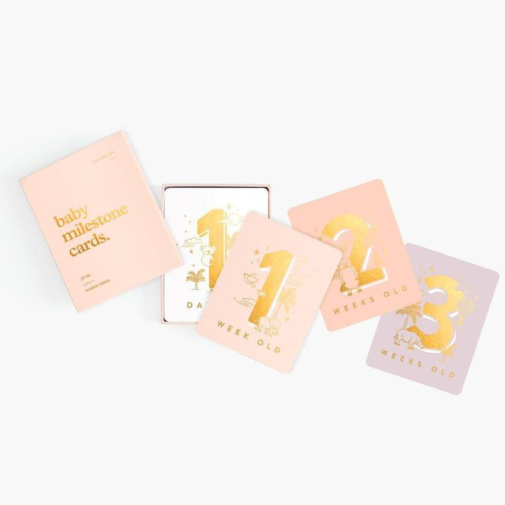 Baby Milestone Cards - Pink