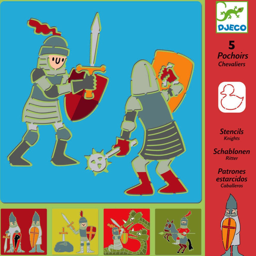 Djeco knights stencils available from www.thecollectivenz.com