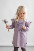 Burrow & Be lilac winter floral sweater dress available from www.thecollectivenz.com