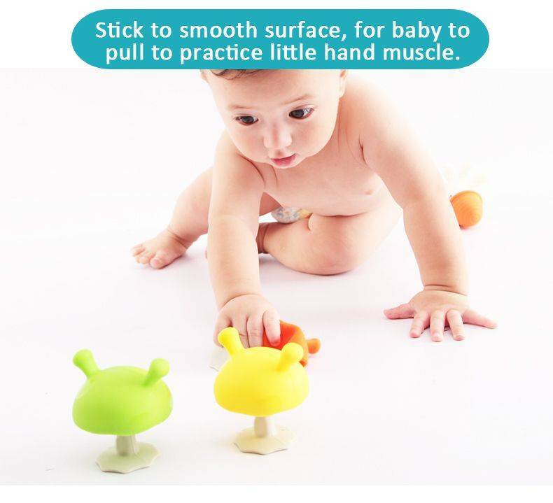 Mombella soothing mushroom teether available from www.thecollectivenz.com