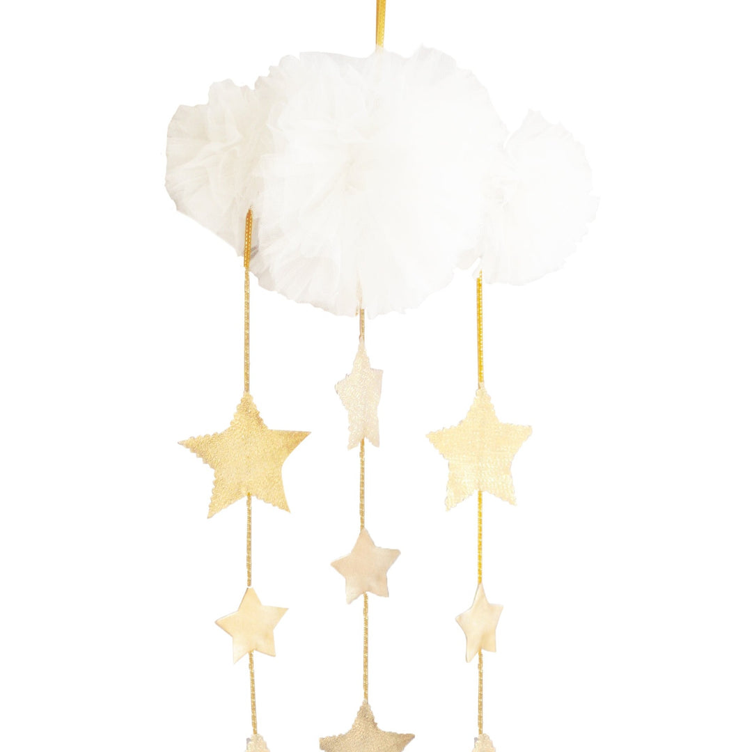 Alimrose tulle cloud mobile available from www.thecollectivenz.com