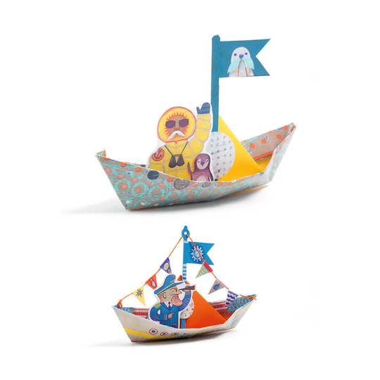 Djeco origami floating boats available from www.thecollectivenz.com