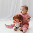 Burrow & Be pink clementine dolls romper available from www.thecollectivenz.com