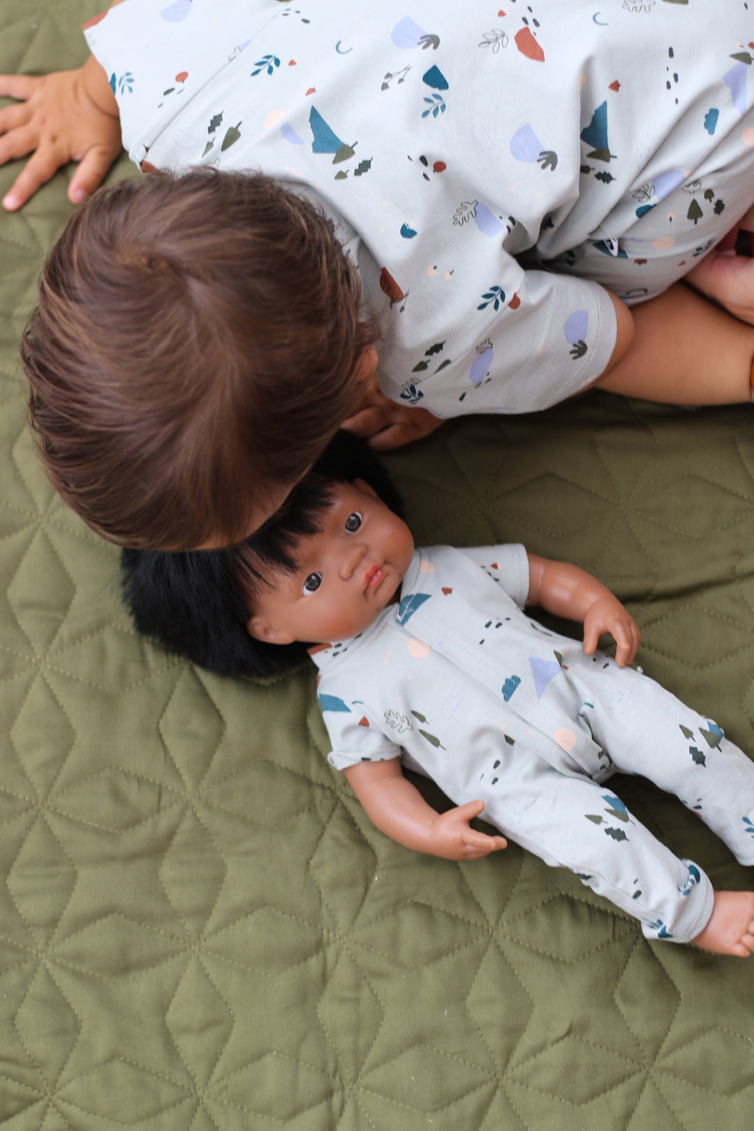 Burrow & Be garden treasures dolls romper available from www.thecollectivenz.com