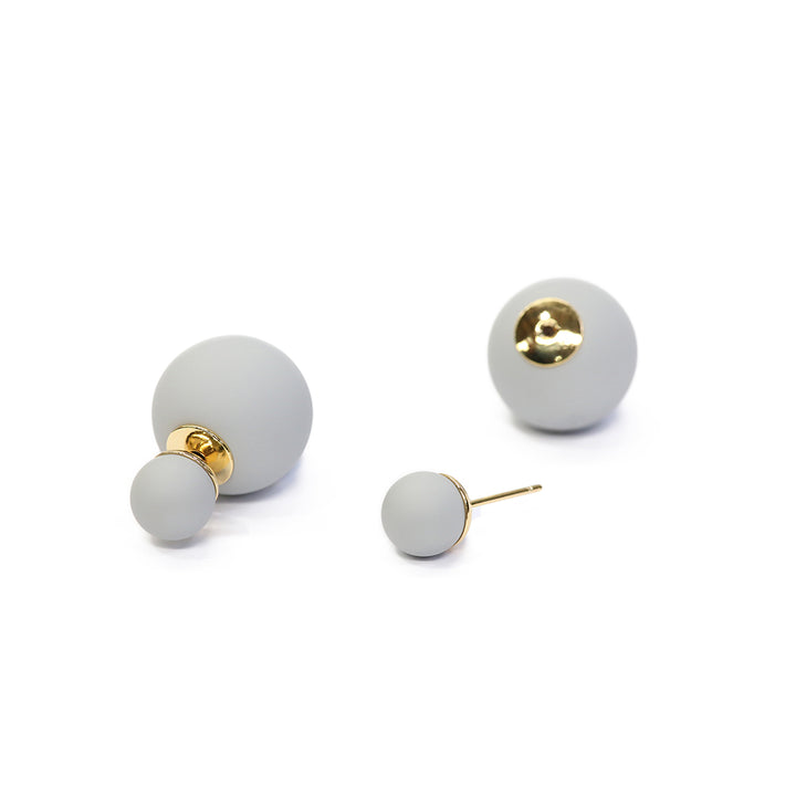 Titanium Grey Bubble Studs