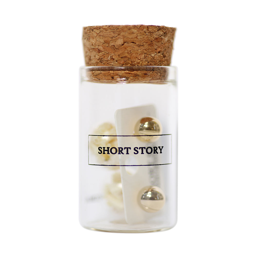 Fantasy Bubble Studs - Flower white/gold