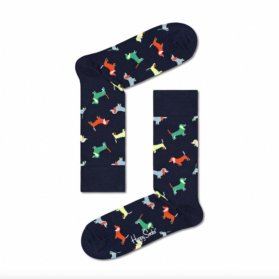 Happy socks puppy love socks available from www.thecollectivenz.com