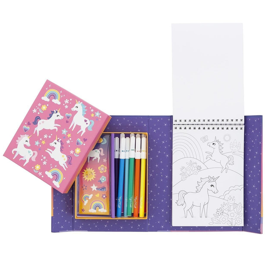 Tiger Tribe unicorn magic colouring set available from www.thecollectivenz.com