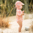 Toshi tea rose swim onesie available from www.thecollectivenz.com