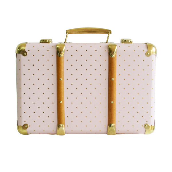 Mini Suitcase - Pink / Gold Spot