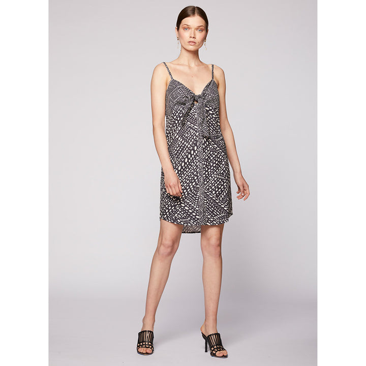 Pavilion Tie front slip dress - Black Pollen