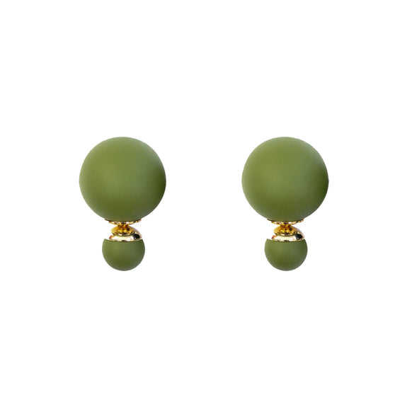 Olive green bubble Studs