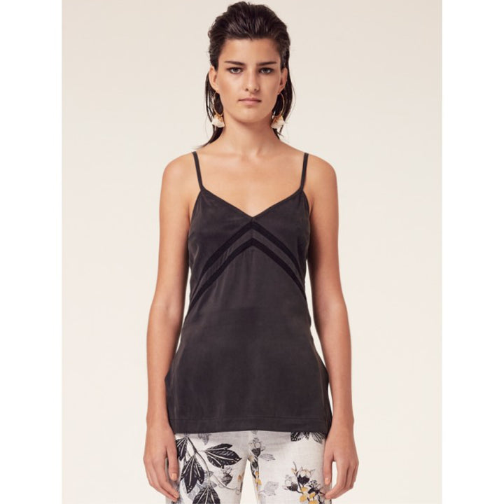 Ashton lace insert cami - Black