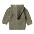 Knitted Zipped Jacket - Dark Ivy