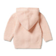 (D) Kids Knitted Button Jacket - Blush