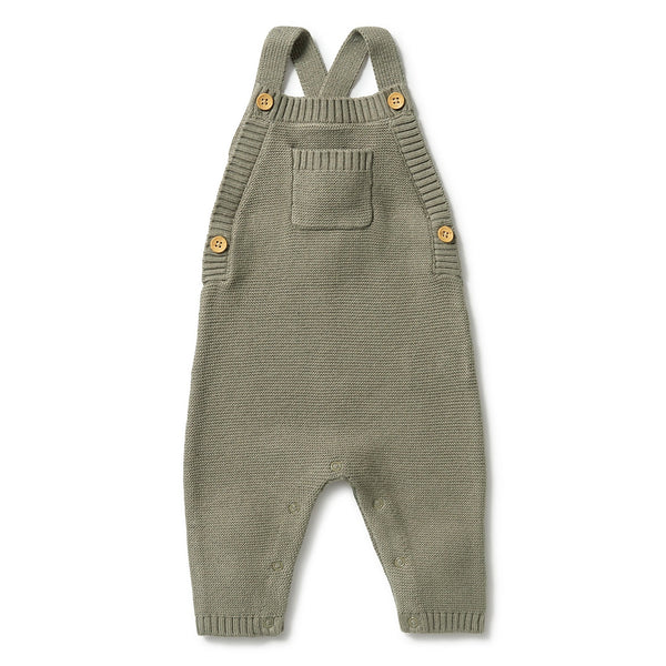 Wilson & frenchy dark ivy knitted overalls available from www.thecollectivenz.com