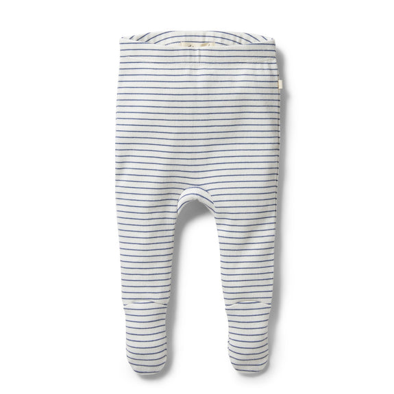 Wilson & Frenchy blue depths stripe footed leggings available from www.thecollectivenz.com
