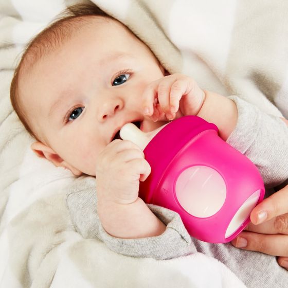 Nursh (3 pack) Silicone pouch bottles / 4oz / Pink