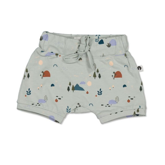 Burrow & Be garden treasures baby shorts available from www.thecollectivenz.com