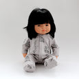 Burrow & Be grey burrowers dolls sleepsuit available from www.thecollectivenz.com