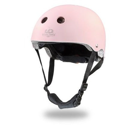 Kinderfeet matt rose helmet available from www.thecollectivenz.com