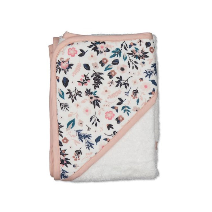 Burrow & Be petite clementine baby hooded towel available from www.thecollectivenz.com