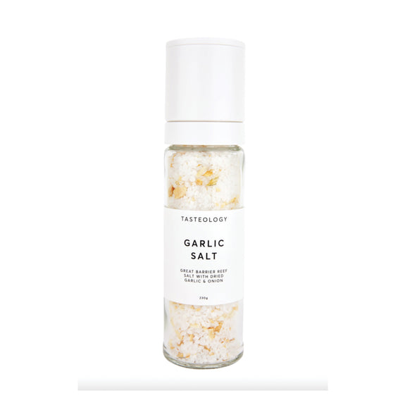 Tasteology garlic salt available from www.thecollectivenz.com