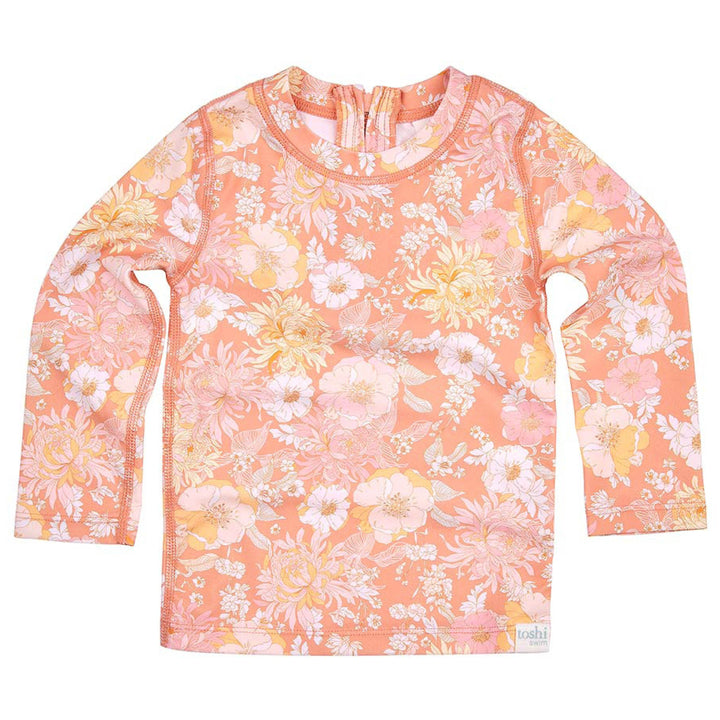 Toshi tea rose swim rashie available from www.thecollectivenz.com