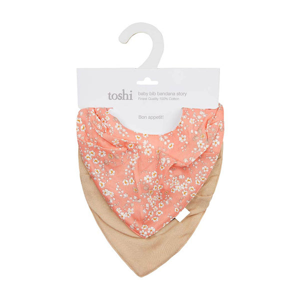 Toshi tea rose bandana bibs available from www.thecollectivenz.com