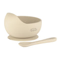 petite eats silicone baby bowl & spoon available from www.thecollectivenz.com